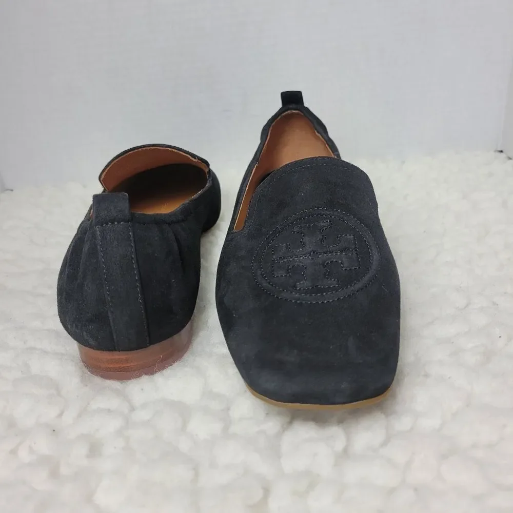 Tory Burch Leigh Women's Loafer Size 9 Perfect Black Leather Closed Toe Shoes
